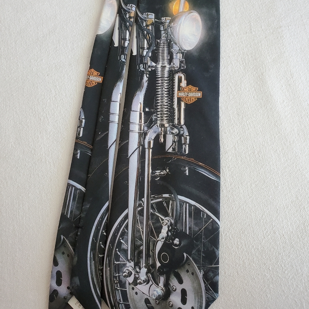 Vintage Harley-Davidson Ralph Marlin "The Leading Edge" Motorcycle Neck Tie